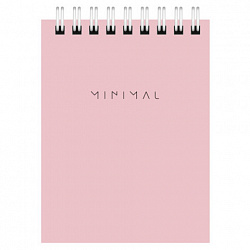 Блокнот МАЛЫЙ ФОРМАТ А7 75х105 мм, 40 л., гребень, картон, клетка, BRAUBERG "Minimal Pastel", 116431