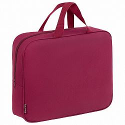 Папка на молнии с ручками STAFF EVERYDAY А4, 1 отделение, полиэстер, 80 мм, бордовая, 272187