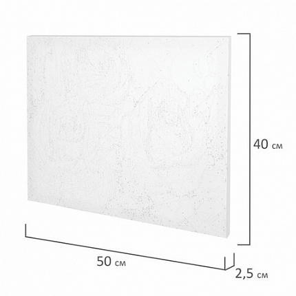 Картина по номерам 40х50 см, ОСТРОВ СОКРОВИЩ "Бело-розовые розы", на подрамнике, акрил, кисти,663286