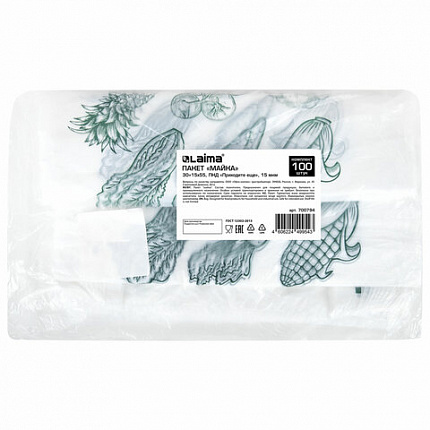 Пакет "майка" КОМПЛЕКТ 100 штук, 30+15х55, ПНД "Приходите еще", 15 мкм, LAIMA, 700794