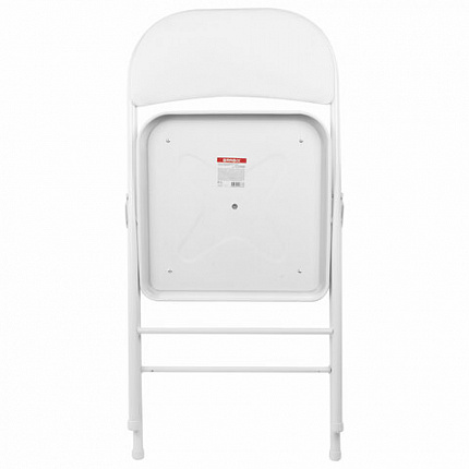 Стул складной BRABIX "Golf Plus CF-003 КОМФОРТ", белый каркас, кожзам белый, 532888