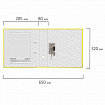 Папка-регистратор BRAUBERG с покрытием из ПВХ, 80 мм, с уголком, желтая (удвоенный срок службы), 227194
