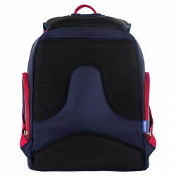 Рюкзак BRAUBERG CLASSIC, легкий каркас, премиум материал, "Lion", синий, 37х32х21 см, 228829