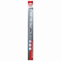 Линейка пластиковая 30 см, ОФИСМАГ, прозрачная, европодвес, 210286