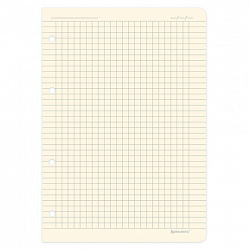 Сменный блок для тетради на кольцах А5 120 л., BRAUBERG, ПОВЫШЕННОЙ ПЛОТНОСТИ, кремовый, 403639