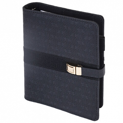 Ежедневник-органайзер недатированный В6 150х190мм BRAUBERG "Orion", под кожу, 160л, черный, 116209