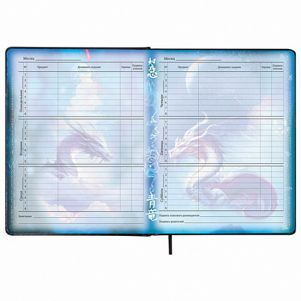 Дневник 1-11 класс 48 л., кожзам (твердая с поролоном), печать, цветной блок, BRAUBERG, "Ниндзя", 106950