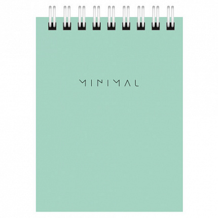 Блокнот МАЛЫЙ ФОРМАТ А7 75х105 мм, 40 л., гребень, картон, клетка, BRAUBERG "Minimal Pastel", 116431