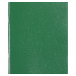 Тетрадь бумвинил, зеленый, А5, 96 л., скоба, офсет №2, ЭКОНОМ, клетка с полями, STAFF, 403416