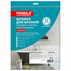 Шторка для ванной ПОЛИЭСТЕР, 180х180 см, кольца в комплекте, ГОЛУБОЙ БРИЛЛИАНТ, PRIMILA (ПРИМИЛА), 700090