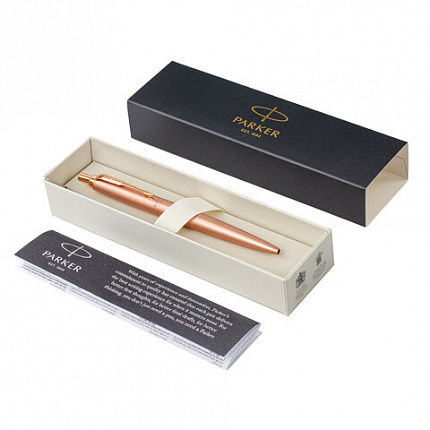 Ручка шариковая PARKER "Jotter XL Monochrome Pink Gold PGT", корпус "розовое золото", сталь, синяя, 2122755