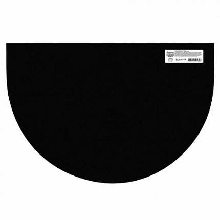 Коврик придверный 60х90 см, ЧЕРНЫЙ, грязезащитный, 430 г/м2, ПОЛУКРУГ, фактурный рисунок ЧЕШУЙКИ, ЛЮБАША, 701051