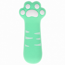 Пенал-косметичка ЮНЛАНДИЯ на молнии, силикон, "Paw Mint", мятный, 20х7 см, 270056