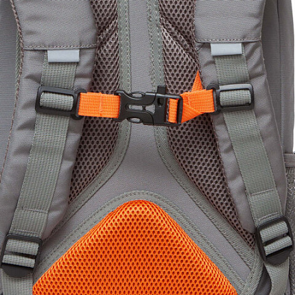 Рюкзак GRIZZLY школьный, анатомическая спинка, 2 отделения, для мальчиков, "MINIMAL GREY", 39х26х19 см, RB-356-5/3