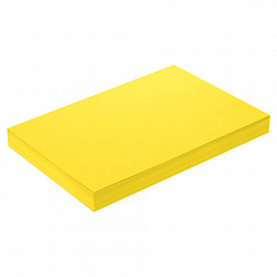 Бумага цветная ПЛОТНАЯ BRAUBERG, А4, 160 г/м2, 250 л., желтая, интенсив, для печати, творчества, 116674