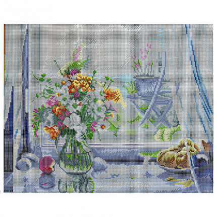 Картина стразами (алмазная мозаика) 40х50 см, ОСТРОВ СОКРОВИЩ "Отличный денёк", без подрамника, 662579