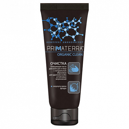 Паста очищающая, 200 мл, PRIMATERRA ORGANIC CLEAN, от сильных загрязнений с натуральным абразивом