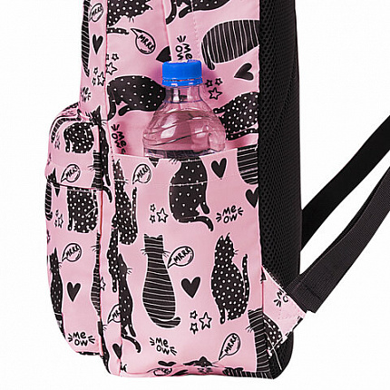 Рюкзак HEIKKI DREAM (ХЕЙКИ) универсальный с карманом для ноутбука, эргоном, Cats, 42х26х14 см, 272528