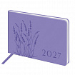 Еженедельник датированный 2027 МАЛЫЙ ФОРМАТ 105х160мм А6 BRAUBERG Imprint, тиснение, сиреневый, 118162