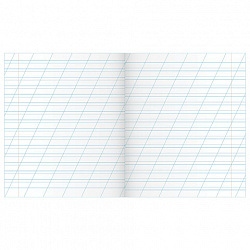 Тетрадь ЗЕЛЁНАЯ обложка 12 л., косая линия с полями, офсет, "Маяк", Т5012Т2 4Г