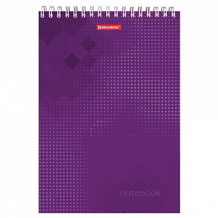 Блокнот БОЛЬШОЙ ФОРМАТ А4 200х290 мм, 80 л., гребень, картон, жесткая подложка, клетка, BRAUBERG, "Бизнес", 129804