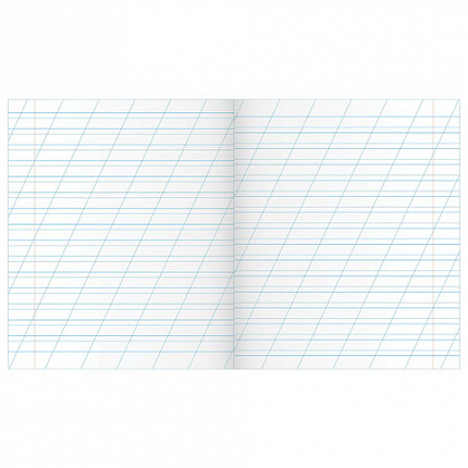 Тетрадь ЗЕЛЁНАЯ обложка 12 л., косая линия с полями, офсет, "Маяк", Т5012Т2 4Г