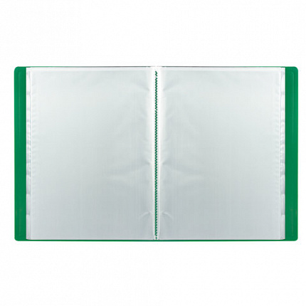 Папка 60 вкладышей STAFF, зеленая, 0,5 мм, 225707