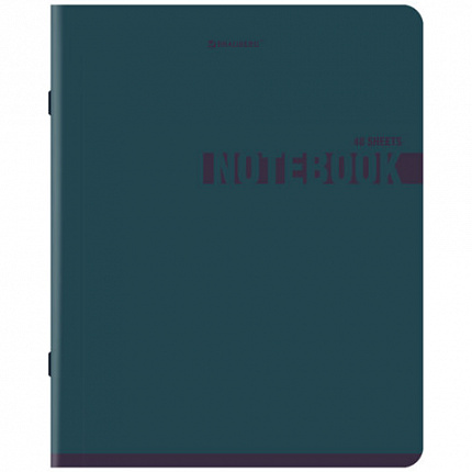 Тетрадь А5, 48 л., BRAUBERG, скоба, клетка, SoftTouch, "NoteColor", (микс в спайке), 405326