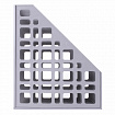 Лоток вертикальный для бумаг BRAUBERG "MAXI Plus", 240 мм, 6 отделений, сетчатый, сборный, серый, 237016