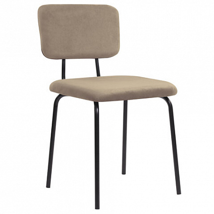 Стулья BRABIX "Dream CF-090", КОМПЛЕКТ 4 шт., черный каркас, ткань бежевая, 533251