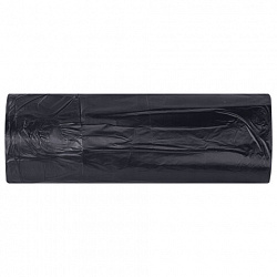 Мешки для мусора с завязками 120л черные в рулоне 10шт особо прочные ПВД 65мкм 70x95см, LAIMA, 702669