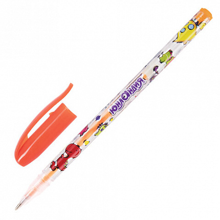 Ручки гелевые ЮНЛАНДИЯ, НАБОР 6 ЦВЕТОВ, НЕОН, корпус с печатью, узел 0,7 мм, линия письма 0,5 мм, 142804