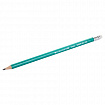 Карандаш чернографитный STAFF "EVERYDAY" BLP-963, 1 шт., НВ, с ластиком, пластиковый, зеленый корпус, 180963