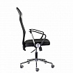 Кресло "Директ Лайт" МС-040, высокая спинка, с подлокотниками, хром, черное