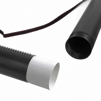 Тубус для чертежей телескопический, длина 53-93 см, формат A0, диаметр 7 см, с ремнем, черный, STAFF, 273095