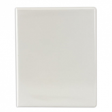 Папка на 4 кольцах с передним прозрачным карманом BRAUBERG, 35 мм, картон/ПВХ, белая, до 180 листов, 221486