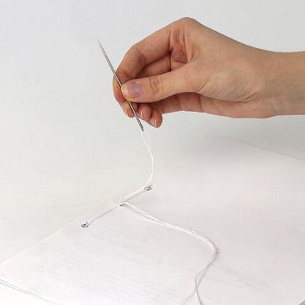 Набор для прошивки документов (игла 80 мм, нить 30 м, наклейки "Прошито, пронумеровано" 10 шт.), STAFF, 604773