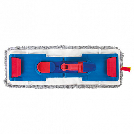 Насадка МОП плоская для швабры/держателя 40 см, ТИП У/К, хлопок/микрофибра, СЕРАЯ, LAIMA EXPERT, 606629