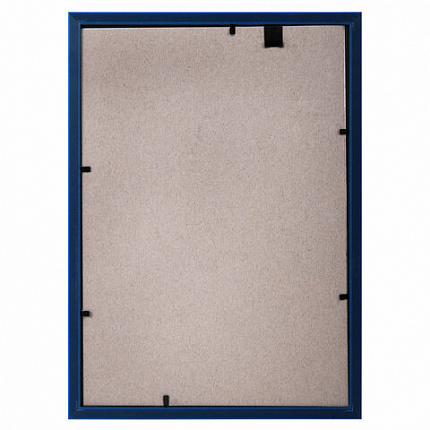 Рамка 21х30 см, пластик, багет 12 мм, BRAUBERG "HIT2", синяя, стекло, 390943