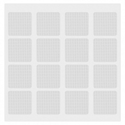Клеевые квадраты двусторонние, 15х15 мм, акриловая основа, 64 шт., BRAUBERG, 608779