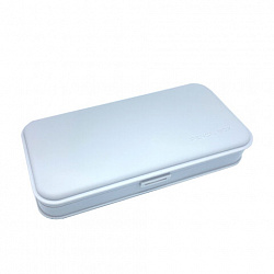 Пенал пластиковый BRAUBERG, пастельный голубой, С НАКЛЕЙКАМИ, 21х9х3 см, 272272