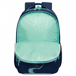Рюкзак GRIZZLY школьный, анатомическая спинка, 2 отделения, для девочек, "AZURE", 40х25х13 см, RG-564-4/1