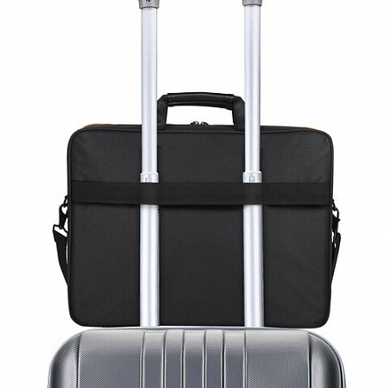 Сумка-портфель BRAUBERG "Office" с отделением для ноутбука 17,3", черная, 44х34х6 см, 270826