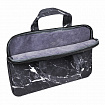 Сумка портфель BRAUBERG STYLE с отделением для ноутбука 13-14", 3 кармана, "Marble", черная, 26х36х3 см, 270835