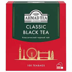 Чай AHMAD "Classic Black Tea", черный, 100 пакетиков по 2 г, 1665-08