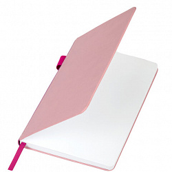 Блокнот А5 135x212 мм BRAUBERG "Edge", под кожу, резинка, держатель, 80 л., клетка, красный, 117147