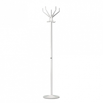 Вешалка-стойка Т22, 1,88 м, диск 40 см, 5 крючков, металл, белая