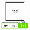 Экран Cactus Wallscreen CS-PSW-150x150, 150x150 см, 1:1, настенно-потолочный, белый