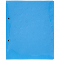 Папка для портфолио школьника/дошкольника, А4, 2 кольца, 10 файлов, пластик синий, ЮНЛАНДИЯ, 115236