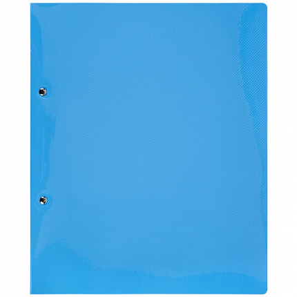 Папка для портфолио школьника/дошкольника, А4, 2 кольца, 10 файлов, пластик синий, ЮНЛАНДИЯ, 115236